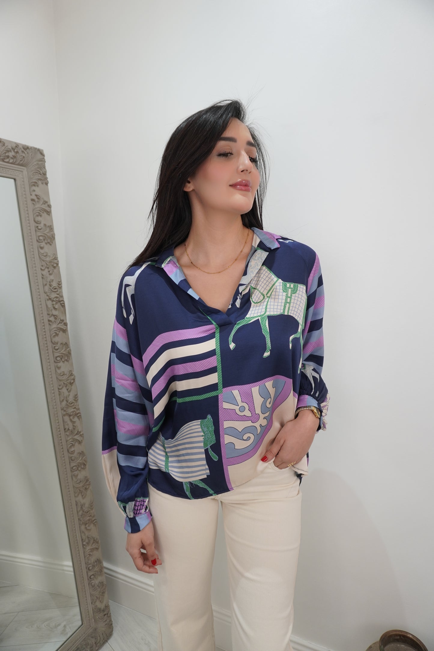 CHEMISE OLGA BLEU