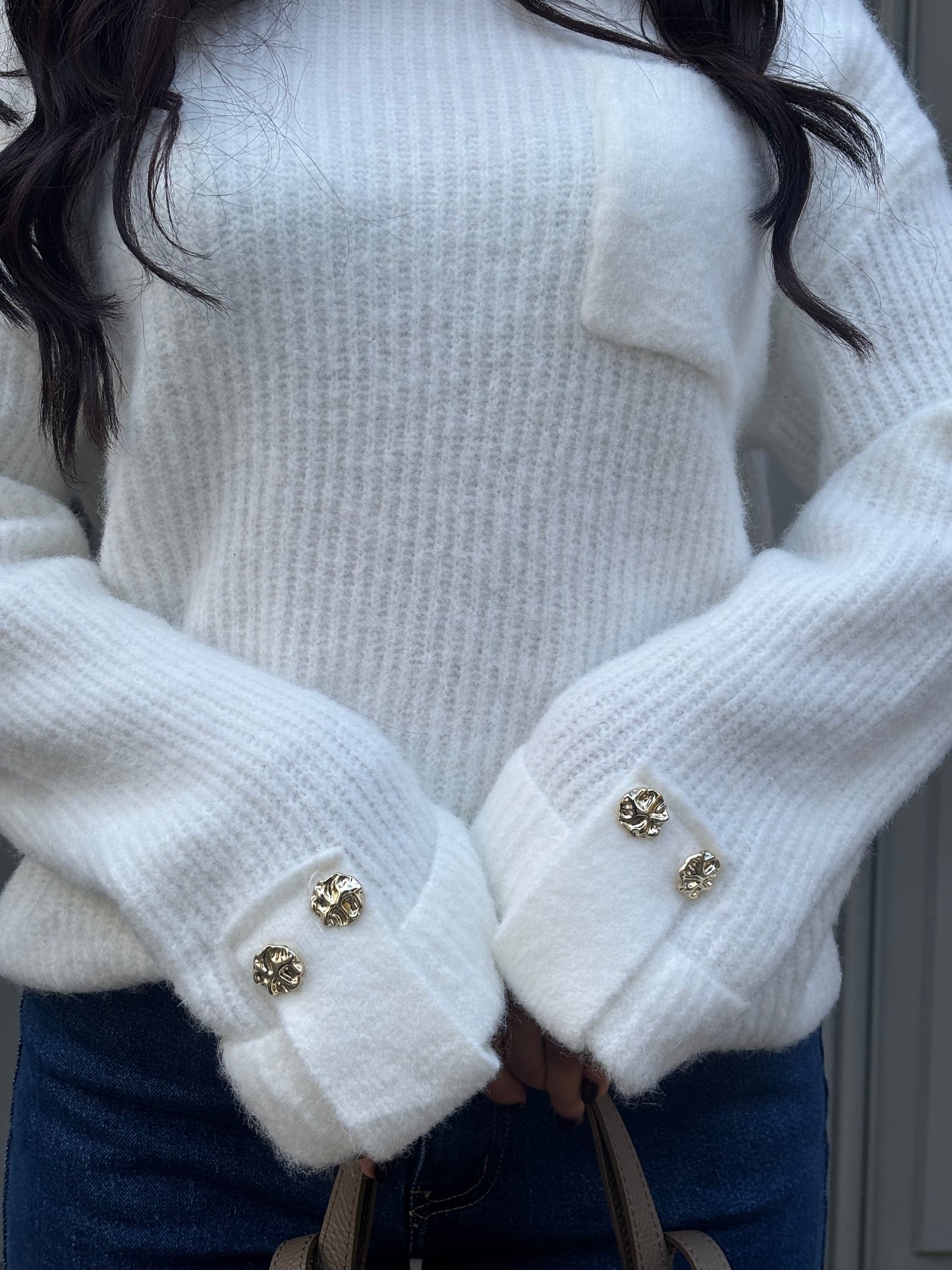 Pull Blanc Côtelé