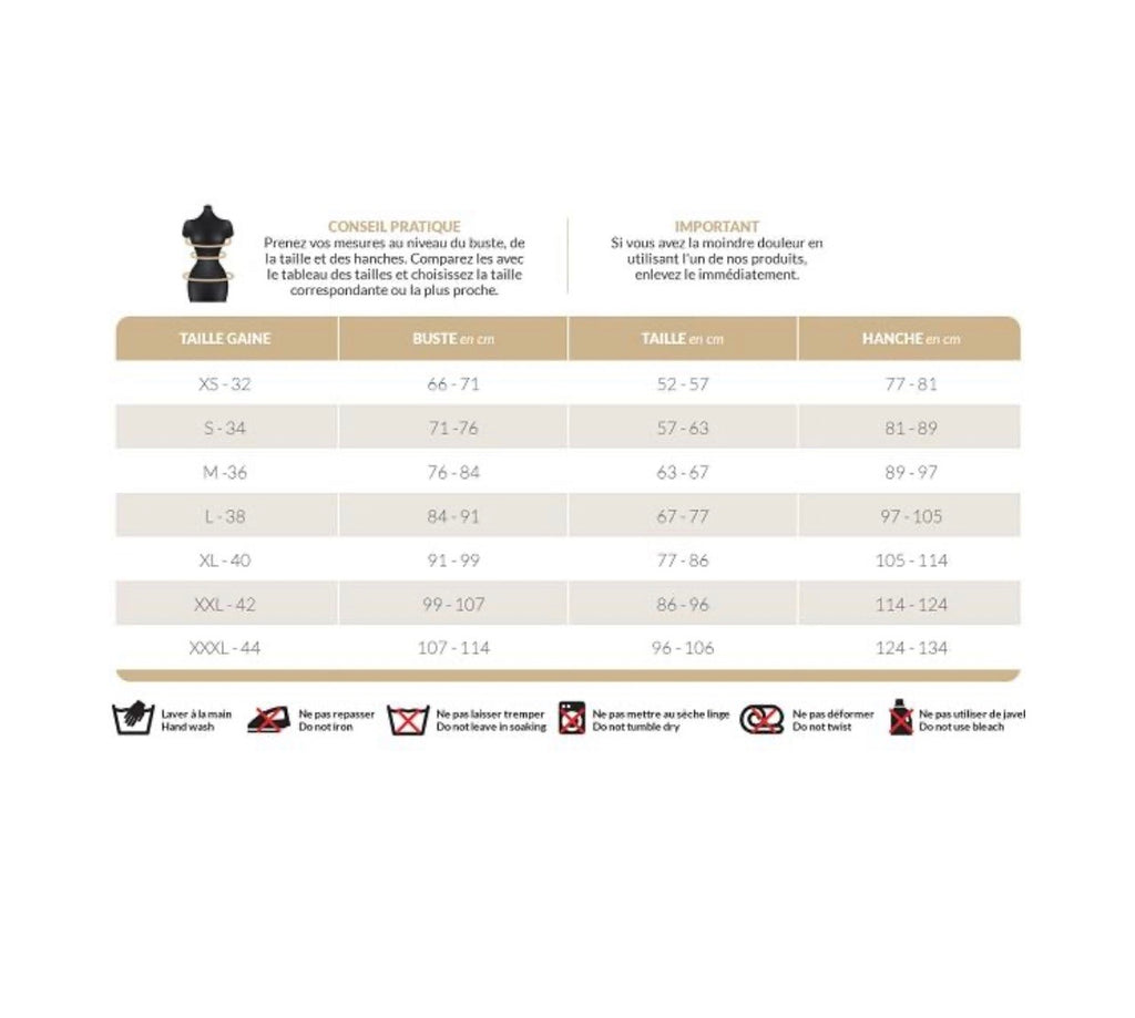 GAINE COMBINAISON ANN MICHELL REMONTE FESSES