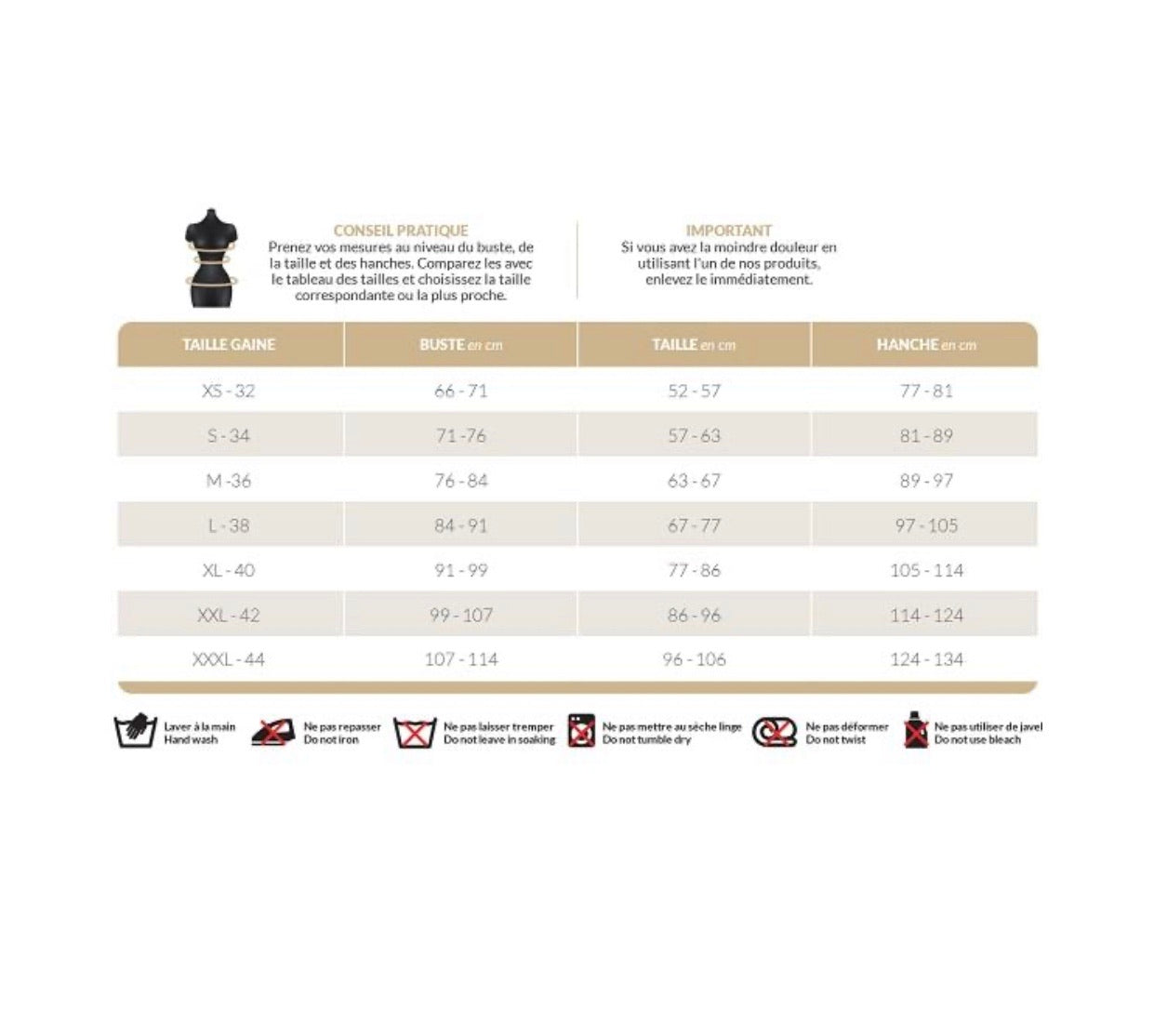 GAINE COMBINAISON ANN MICHELL REMONTE FESSES